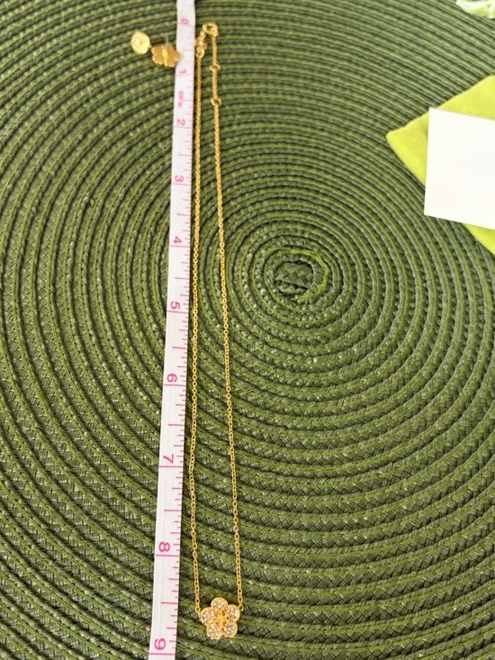 Tory Burch  KIRA  Pave  Crystal Necklace and Stud Earrings SET - Picture 5 of 8